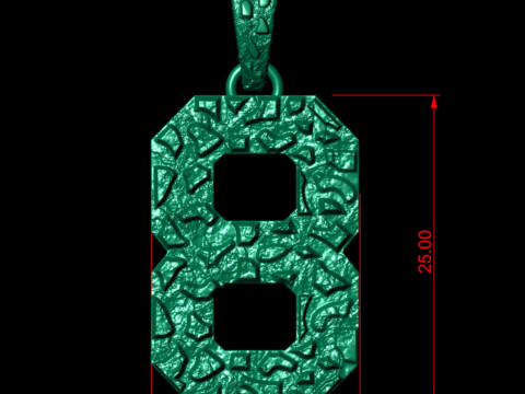 Plain Gold Nugget Number 8 3D Print Model