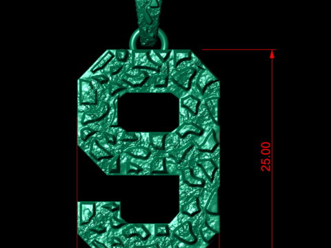 Plain Gold Nugget Number 9 Modelo de impresión 3D