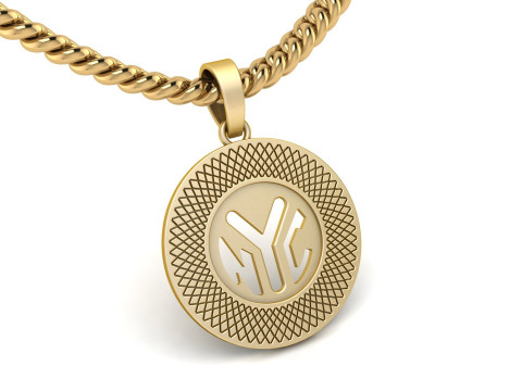 NYC SYMBOL GOLD PENDANT Modèles 3D en vedette