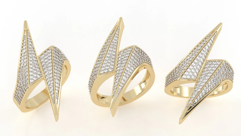 Anillo de señal de rayo Bolt Modelo de impresión 3D .c4d .max .obj .3ds .fbx .stl .blend