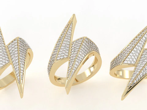 Anillo de se&ntilde;al de rayo Bolt Modelo de impresión 3D