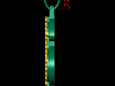 Dollar Plain Gold Pendant 3D Baskı Modeli