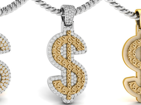 Dollar Pendant Collection Modello di stampa 3D