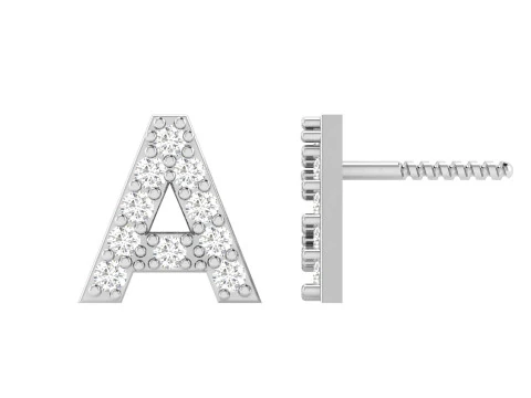 A Letter Alphabets Earrings 3D Print Model