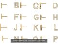 Diamond Alphabet Stud Earring Set A to Z 3D Print Model