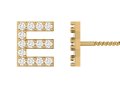 E Letter Alphabets Studs Earrings Modello di stampa 3D