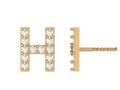 H Letter Alphabets Studs Earrings Modello di stampa 3D