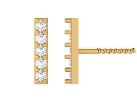 I Letter Alphabets Studs Earrings 3D-printmodel