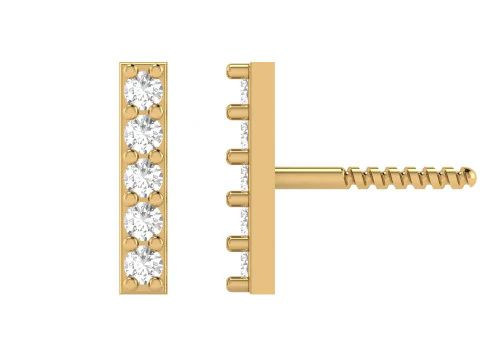 Orecchini a bottone con lettere dell'alfabeto I Modello di stampa 3D