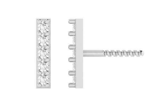 I Letter Alphabets Studs Earrings 3D 打印模型