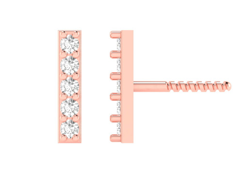 I Letter Alphabets Studs Earrings 3D 打印模型