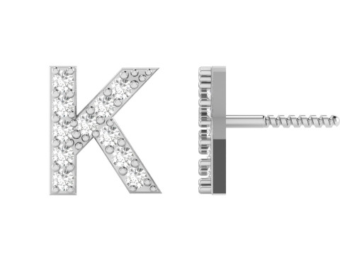 K Letter Alphabets Studs Earrings 3D 프린트 모델