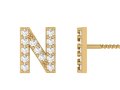 N Letter Alphabets Studs Earrings Modello di stampa 3D