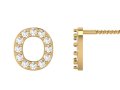 O Letter Alphabets Studs Earrings Modello di stampa 3D
