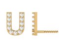 U Letter Alphabets Studs Earrings - Gold Weight 22k - 23 gram - Gold Weight 18k - 19 gram - Go Modello di stampa 3D