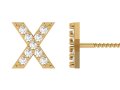 X Letter Alphabets Studs Earrings Modello di stampa 3D