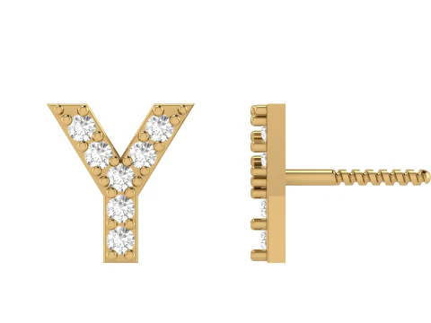 Brincos com letras do alfabeto Y Modelo de Impressão 3D