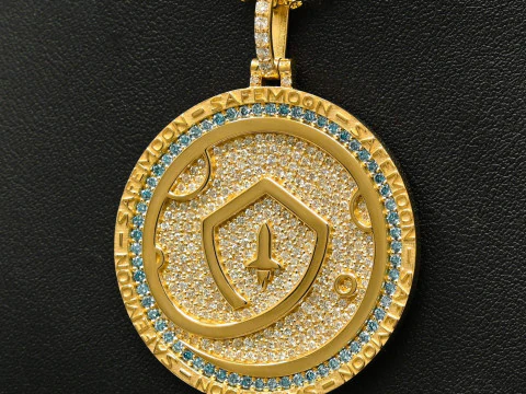 Pingente de diamante Safemoon Moonstone Modelo de Impressão 3D