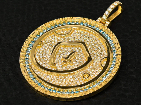 Safemoon Moonstone Diamond Pendant Modello di stampa 3D