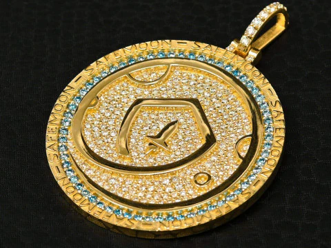 Safemoon Moonstone Diamond Pendant 3D Print Model