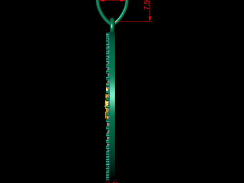 Mayan Calendar 1and 25 inch Diamond Pendant Modelo de Impressão 3D