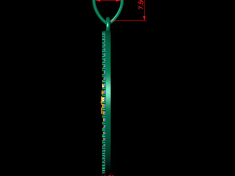 Mayan Calendar 1and 25 inch Diamond Pendant 3D Print Model