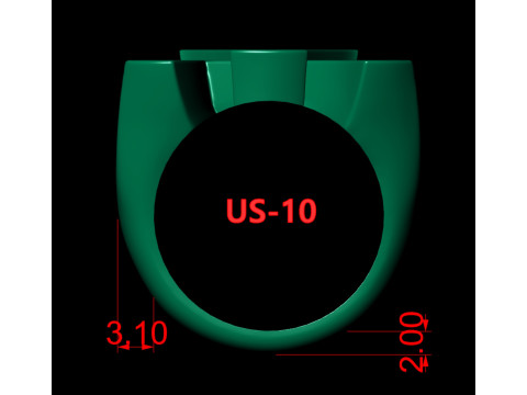 NY Yankees Logo Gold Signet Ring 3D Print Model