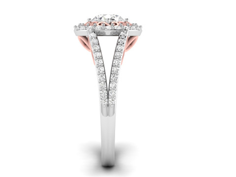 Princess Filigree Engagement Ring 3D प्रिंट मॉडल