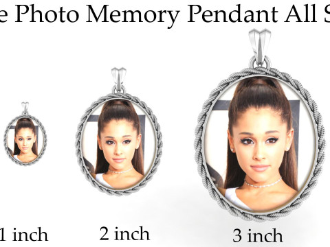 Rope Photo Memory Pendant All sizes 3D Принт Модель