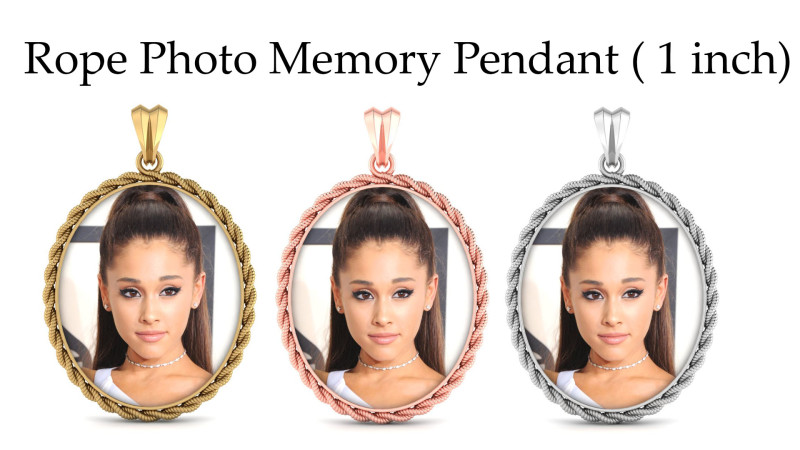 Rope Photo Memory Pendant - 1 inch Model do druku 3D .c4d .max .obj .3ds .fbx .stl .blend 