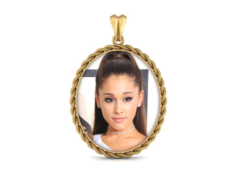 Rope Photo Memory Pendant - 1 inch Model do druku 3D