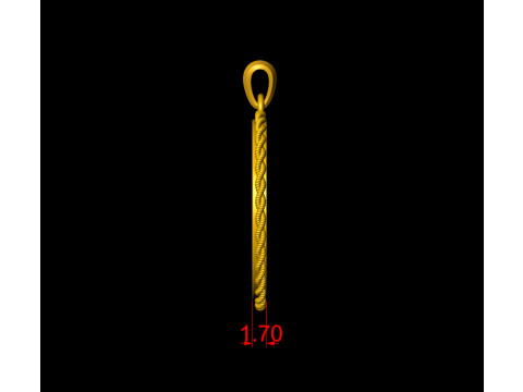 Rope Photo Memory Pendant - 1 inch Model do druku 3D