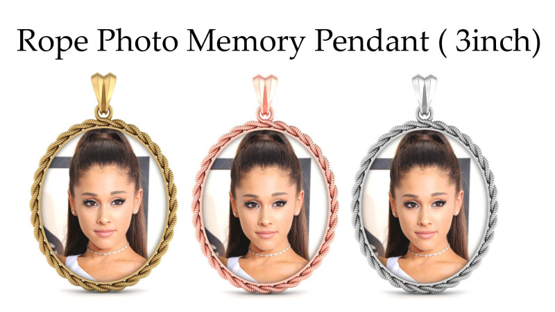 Rope Photo Memory Pendant - 3 inch Model do druku 3D .c4d .max .obj .3ds .fbx .stl .blend 