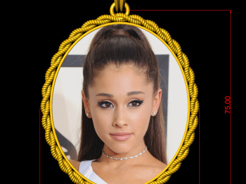 Rope Photo Memory Pendant - 3 inch Model do druku 3D