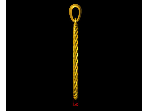 Rope Photo Memory Pendant - 3 inch Model do druku 3D