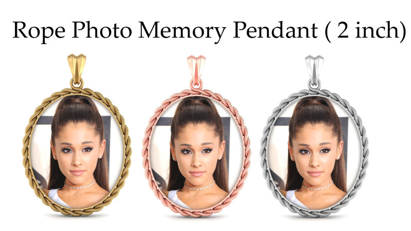 Rope Photo Memory Pendant - 2 inch 3D Print Model .c4d .max .obj .3ds .fbx .stl .blend 
