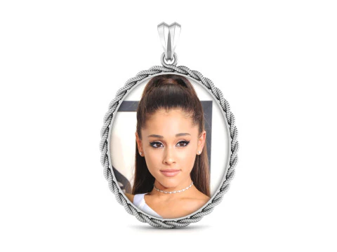 Rope Photo Memory Pendant - 2 inch 3D Print Model