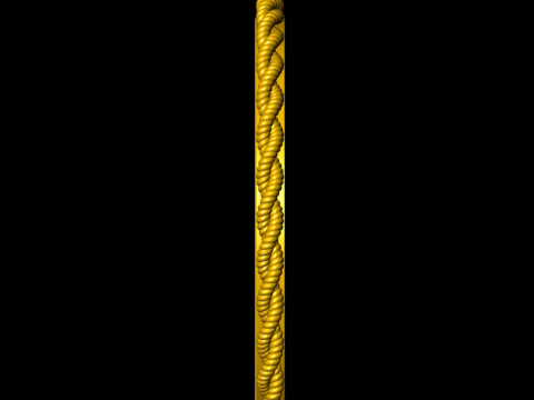 Rope Photo Memory Pendant - 2 inch 3D Print Model