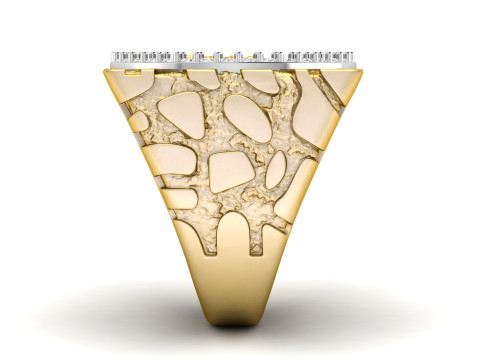 Coin 50 Pesos Mexican Gold Nugget RING 3D-printmodel
