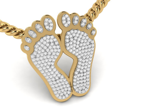 Foot Pendant 3D Print Model