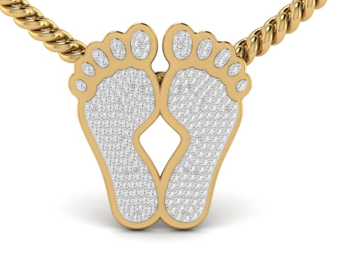 Foot Pendant 3D Print Model