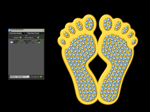 Foot Pendant 3D Print Model