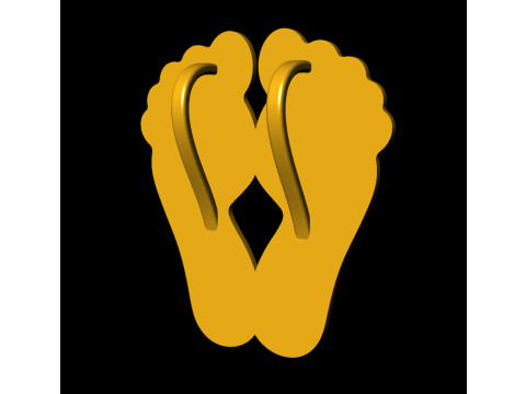 Foot Pendant 3D Print Model