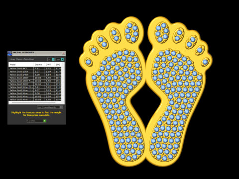 Foot Pendant 3D Print Model