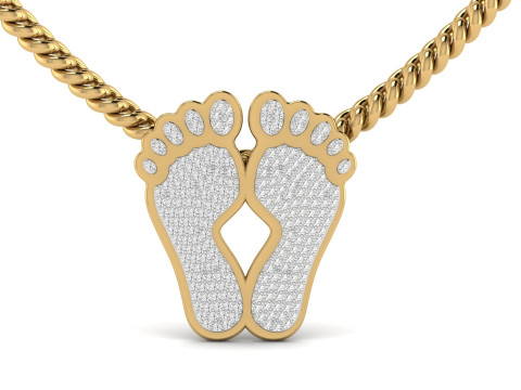 Foot Pendant 3D Print Model
