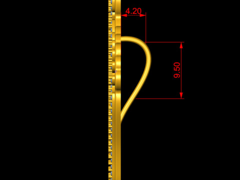 Diamond Lucky Feet Pendant Modello di stampa 3D