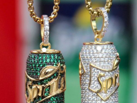 Iced Out Sprite Soda Can Diamond Pendant Modelo de Impressão 3D