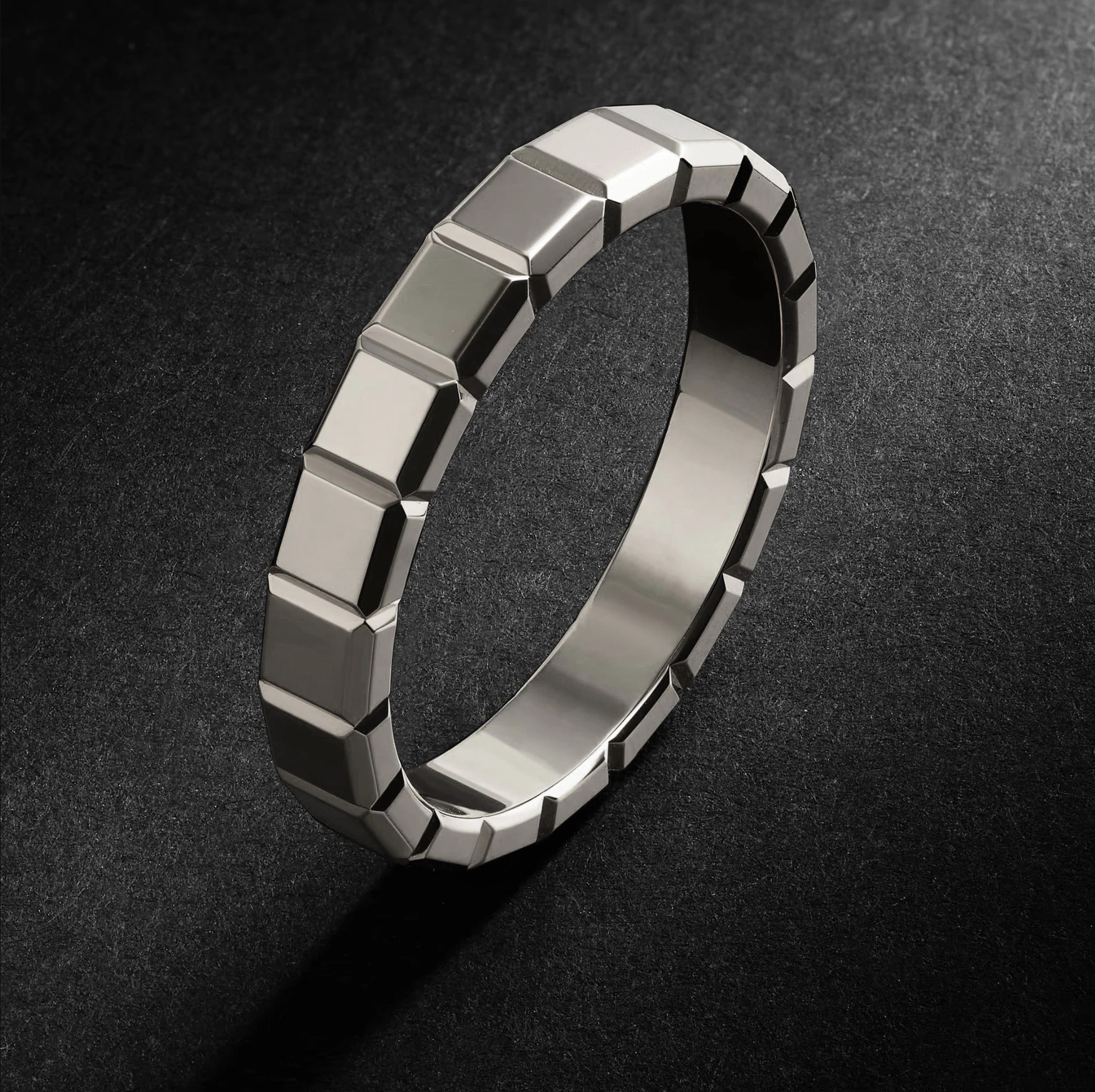 Gents Ice-Cube Blocks Plain Gold Ring 3D Print Model .c4d .max .obj .3ds .fbx .stl .blend