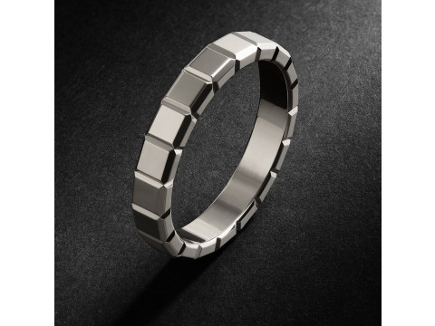 Gents Ice-Cube Blocks Plain Gold Ring 3D Baskı Modeli