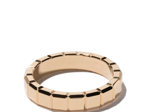 Gents Ice-Cube Blocks Plain Gold Ring 3D Print Model